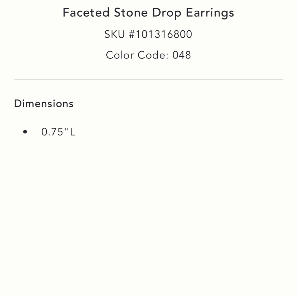 NWT Anthropologie faceted stone drop earrings - Picture 5 of 5